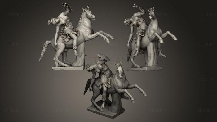 3D модель Амазонка верхом на лошади (STL)